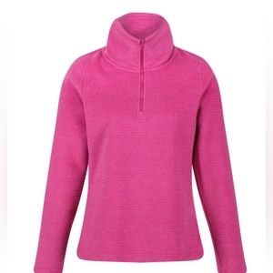 Columbia fleece half zip top in pink fleece EUC LARGE